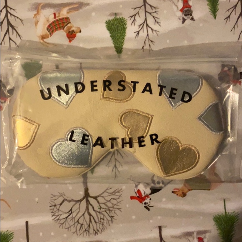 Understated leather eye mask